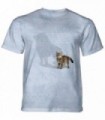 The Mountain Shadow of Power Cat Blue T-Shirt