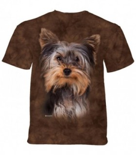 The Mountain Smiling Yorkie Portrait T-Shirt