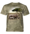 Tee-shirt Maman et bébé rhinocéros blanc The Mountain
