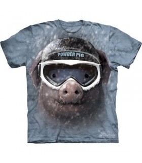 Powder Pig - Animal T Shirt Mountain