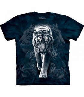 White Tiger Stalk - Zoo Animals T Shirt by the Mountain