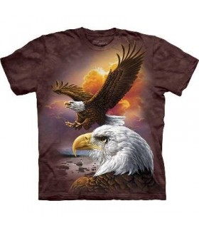 Eagle and Clouds - Birds T Shirt by the Mountain