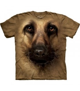 German Shepherd Face - Dogs T Shirt by the Mountain