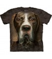 German Shorthaired Pointer Head Dog T Shirt by the Mountain