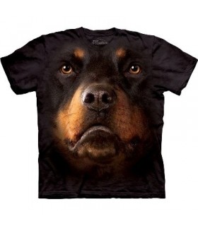 Rottweiler Face - Dogs T Shirt by the Mountain