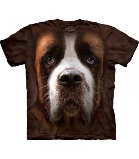 Saint Bernard Face - Dogs T Shirt by the Mountain