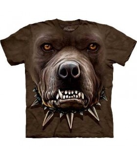 Zombie Pitbull Face - Dogs T Shirt by the Mountain