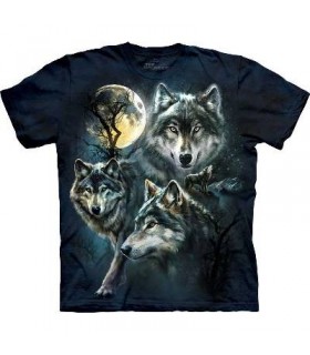 T-Shirt Loups de la Lune par The Mountain