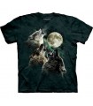 Three Wolf Moon - Wolf T Shirt The Mountain