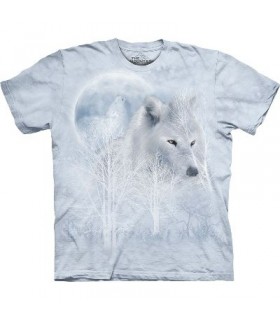 White Wolf Moon - Wolf T Shirt by the Mountain