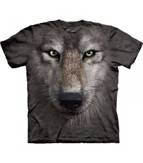 Wolf face - Animals T Shirt by the Mountain