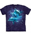 Dolphin Collage - Sealife T Shirt by the Mountain